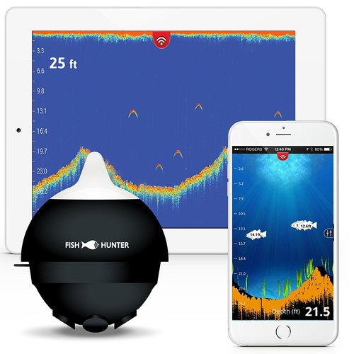 גלאי דגים לורנס מתחבר לסמארטפון LOWRANCE FISHHUNTER PRO