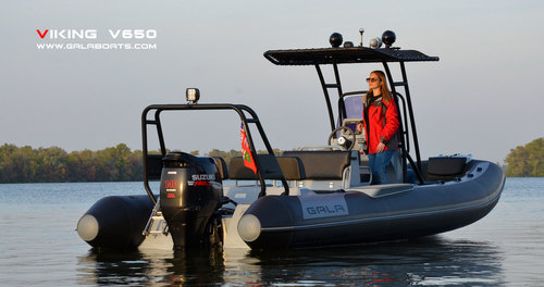 סירת גומי חצי קשיחה עם רצפת אלומיניום GALA VIKING RIBS V650