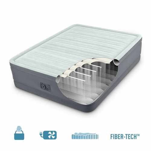 מזרן זוגי מתנפח משאבה מובנית Intex 64906 PremAire Inflatable Double Bed