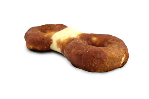 עצם לכלב בצורת סופגנייה עם בשר ברווז 