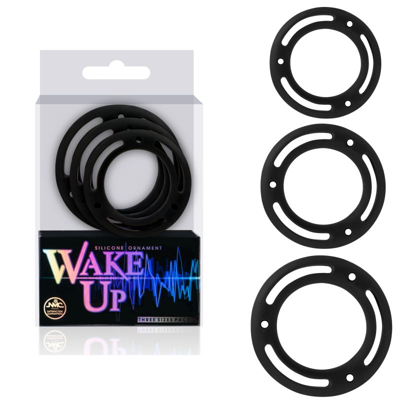 סט טבעות זקפה    NMC - Wake Up צבע שחור