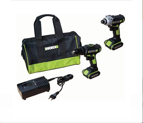 סט מברגות אימפקט + קלאץ 16V + 2 סוללות 1.3A WORX