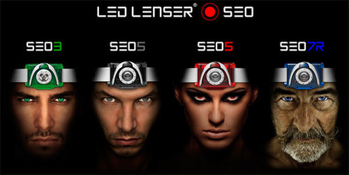פנס ראש לחייל ולמתגייס עוצמתי SEO3 עם 100 לומינס ותאורה אדומה LUMINS של LED LENSER