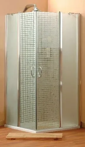 מקלחון פינתי דגם דונה מבית שטרן עם זכוכית מחוסמת 6 מ