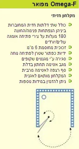 ידיות כפתור שטרן לפתיחה נוחה, דגם Omega F.