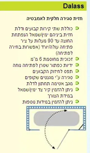 ידיות כפתור לפתיחה נוחה, דגם Dalass, שטרן.