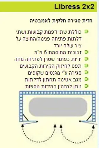 ידיות כפתור לפתיחה נוחה, אמבטיון Libress 2X2, שטרן.