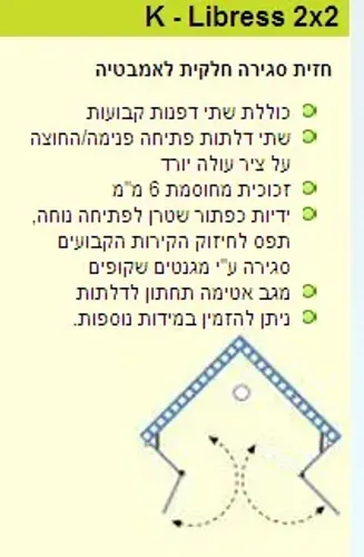 ידיות כפתור לפתיחה נוחה, דגם Libress 2X2 K, מותג שטרן.
