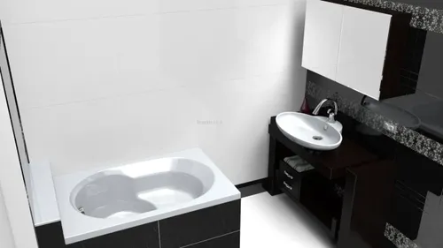 אמבטיה מלבנית אקרילית מבית MTI בגודל 105x70 ס