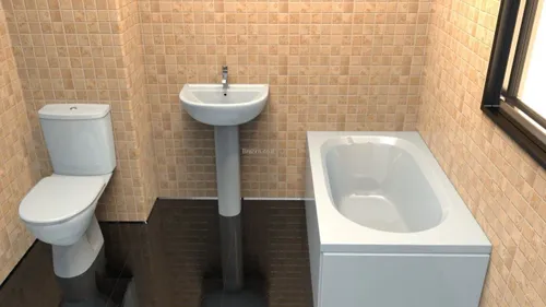 אמבטיה מלבנית אקרילית מבית MTI בגודל 120x70 ס