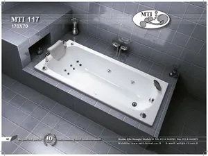 אמבטיה מלבנית תוצרת MTI-117 USA מידה 170X70 דגם 117