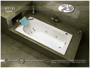 אמבטיה מלבנית תוצרת MTI-83 USA מידה 170X70 דגם 83