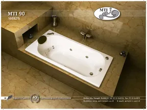 אמבטיה מלבנית תוצרת MTI-90 USA מידה 160X75 דגם 90