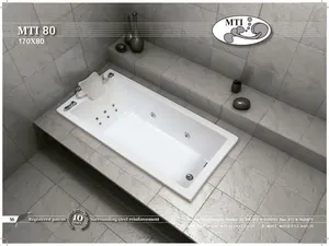 אמבטיה מלבנית תוצרת MTI-80 USA מידה 170X80 דגם 80