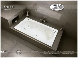 אמבטיה מלבנית תוצרת MTI-79 USA מידה 180X90 דגם 79