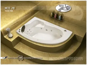 אמבטיה חצי פינתית תוצרת MTI-28 USA מידה 160X100 דגם 28
