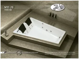 אמבטיה חצי פינתית תוצרת MTI-29 USA מידה 170X130 דגם 29