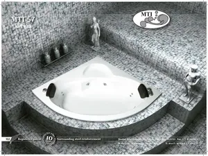 אמבטיה פינתית תוצרת MTI-57 USA מידה 130X130 דגם 57 !
