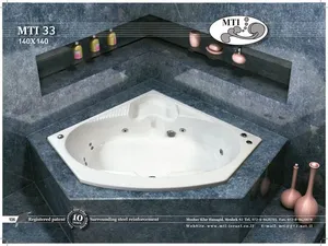 אמבטיה פינתית תוצרת MTI-33 USA מידה 140X140 דגם 33