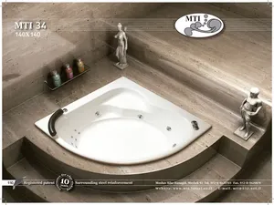 אמבטיה פינתית תוצרת MTI-34 USA מידה 140X140 דגם 34