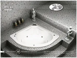 אמבטיה פינתית תוצרת MTI-44 USA מידה 140X140 דגם 44