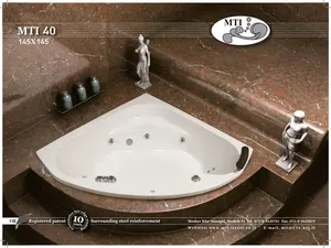 אמבטיה פינתית תוצרת MTI-40 USA מידה 145X145 דגם 40