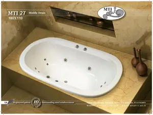 אמבטיה אובלית תוצרת MTI-27 USA מידה 180X110 דגם 27