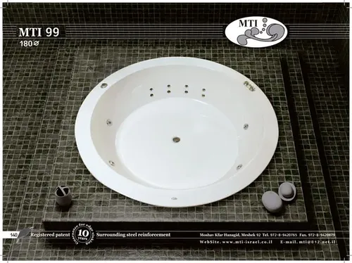 אמבטיה עגולה אקרילית מבית MTI דגם 99 בגודל 180 ס