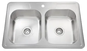 כיור כפול נירוסטה שוני תרשיש ET04 80 מידה 84X56