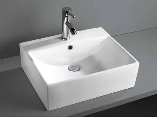 כיור רחצה מונח/תלוי מבית סניטק בגודל 50x40x16 ס