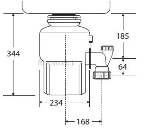 מנוע אינדוקציה מהפכני HEAVY DUTY של טוחן אשפה InSinkErator Evolution 200.