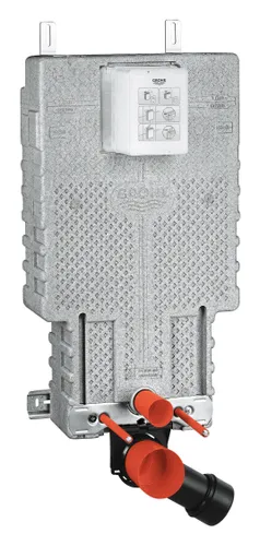 מיכל הדחה סמוי גרואה GROHE דגם 38643001 לקיר בלוקים, כולל לחצן כרום.