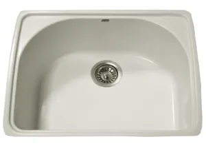 כיור מטבח סיליקוורץ בודד ורד מילאנו מידה 58X50
