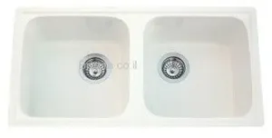 כיור מטבח כפול סיליקוורץ פלורידה AG 200-2 מידה 80X41