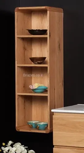 ארון שירות מעץ מלא דגם קליר בגימור טבעי בגובה 110 ס