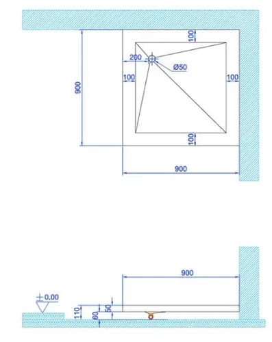 אגנית מלבנית MTI-211 בגוון לבן מבית אמבטיות MTI.