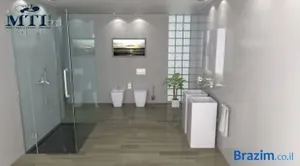 אגנית למקלחון מלבנית MTI-231 130X80 מלאות - גוון לבן