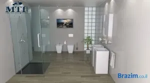 אגנית למקלחון מלבנית MTI-240 100X90 מלאות - גוון לבן