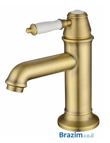 ברז קבוע נמוך לאמבט ורד 7001 מבית Vered בגימור אופל זהב מט.