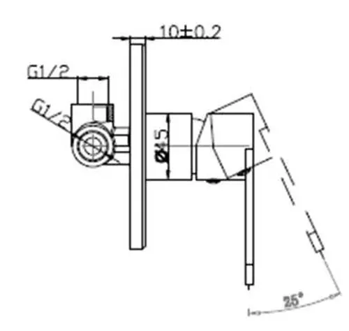 אינטרפוץ 3 דרך עם גימור ניקל מדגם 406 של ורד.