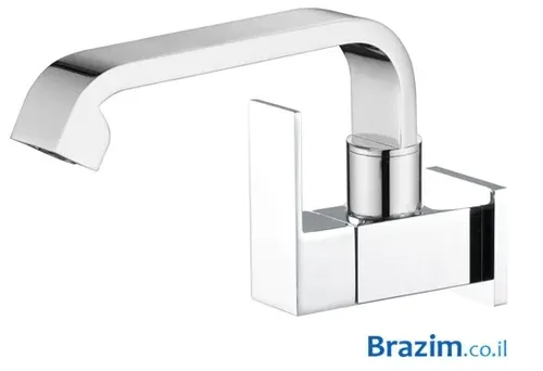 ברז מים קרים מהקיר ורד 8335 מבית Vered בגימור ניקל.