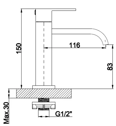 ברז מים קרים פרח ורד 8336, פיה, ורד, ניקל.