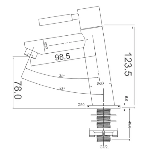 ברז מים קרים פרח ורד 6110 עם פיה ניקל של Vered.