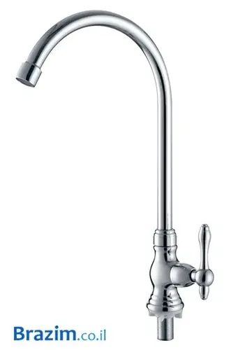 ברז מים קרים פרח ורד 8189 מבית ורד Vered בגימור ניקל.