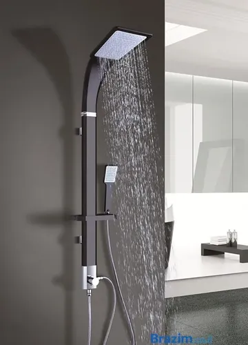 מוט פינוק טולדו קצר שחור TOLEDO 105131 מבית גוצ'יה עם ראש מקלחת 240x200 מ