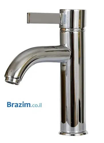 ברז קבוע נמוך לאמבט ורד 3019S מבית Vered בגימור ניקל.