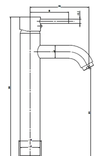 ברז ורד 3019L ולנסיה עם פיה ניקל.