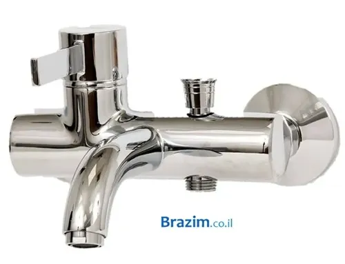 סוללה לאמבטיה קומפלט ורד 1019 ולנסיה מבית Vered בגימור ניקל.