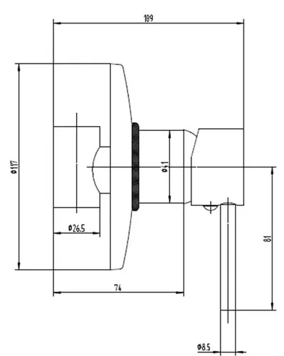 אינטרפוץ 3 דרך קומפלט ורד 1007, גימור ניקל, מותג ורד.
