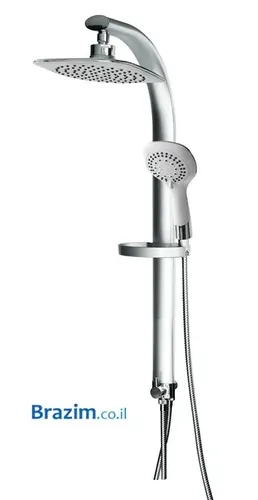 מוט פינוק שחף 8830 מבית ורד Vered עשוי אלומיניום עם ראש מקלחת ומזלף בגימור ניקל.